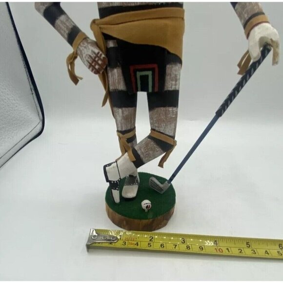 Hopi Kachina Doll Hano Clown Golfer Golf Signed F. Begay Native  American READ - Picture 10 of 13